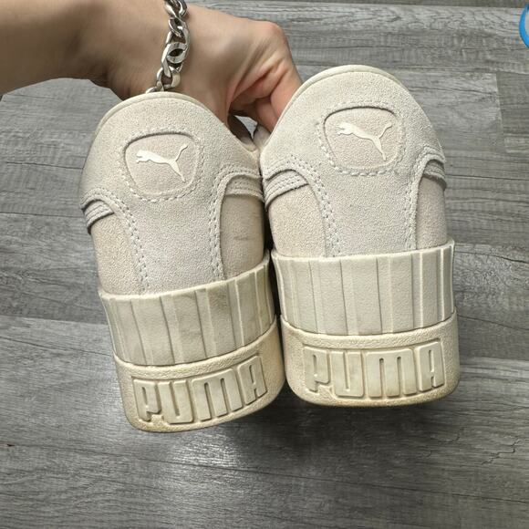 Puma Cali Wedge Tonal Platform Chunky Sneakers Marshmallow Size 9 1/2 - Picture 4 of 8